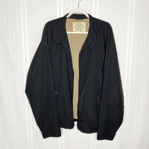 St. John's Bay Long Sleeve Water Repellent Rain Jacket Black XXL Nylon Men's